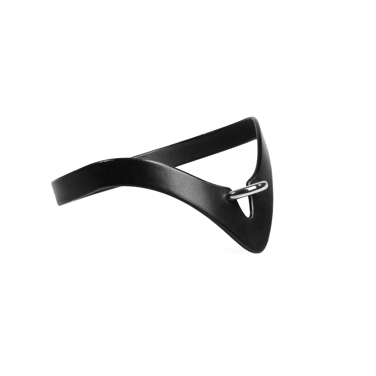 Leather Collar «Obey» red