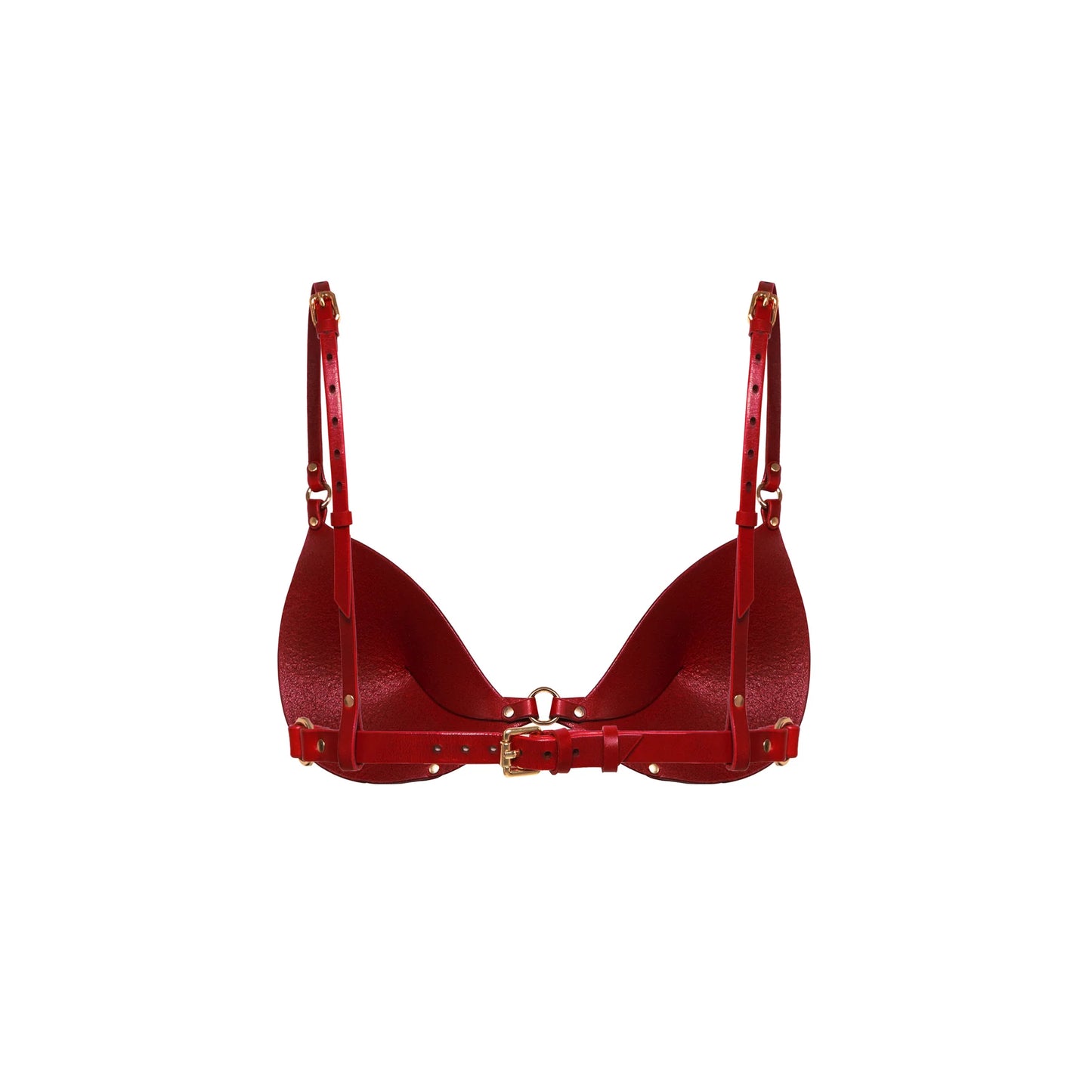 Leather Bra «Domina» red