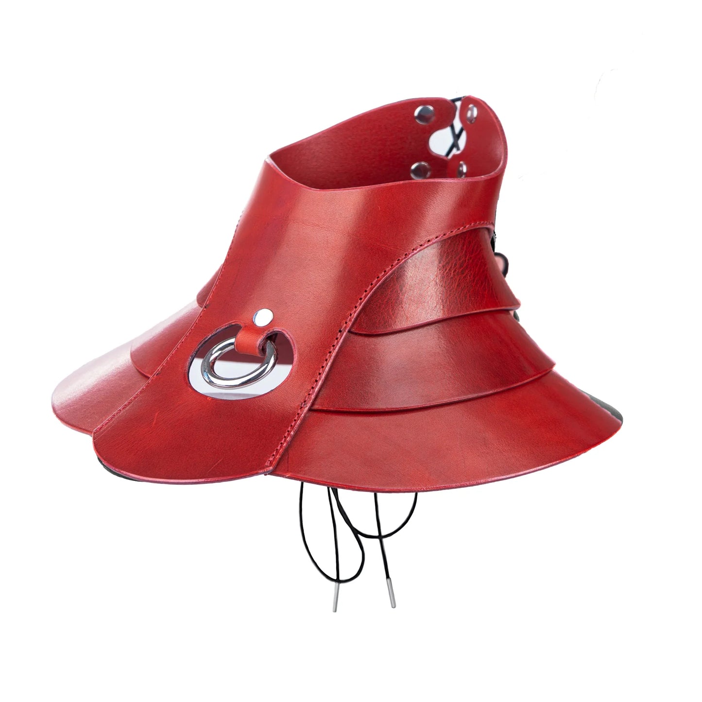 Leather Collar «Hold» red