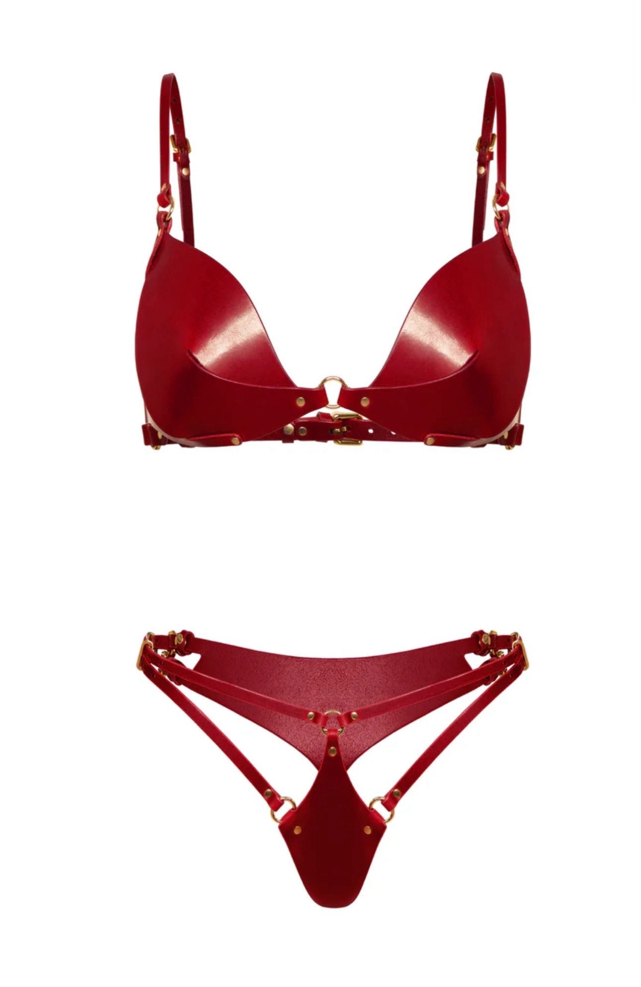 Leather Panties «Domina» red