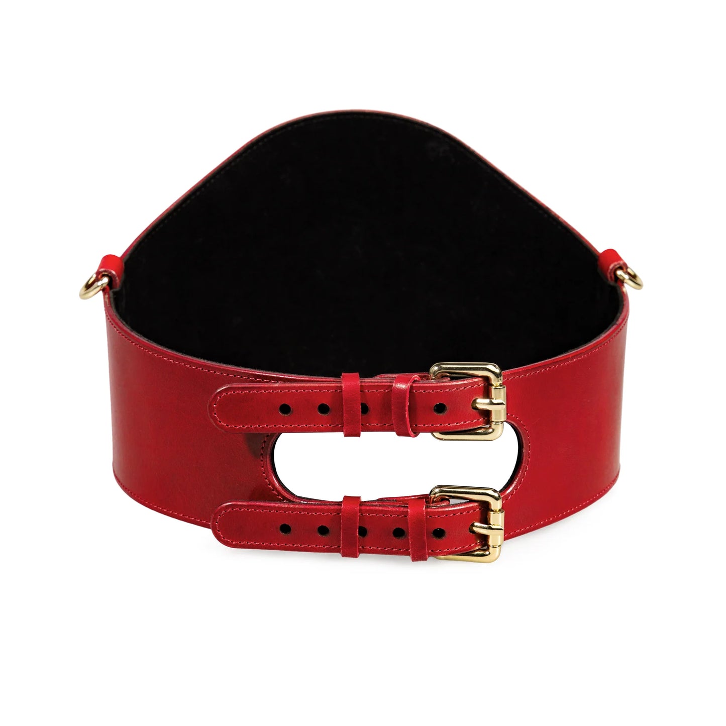 Leather Belt «Love» red