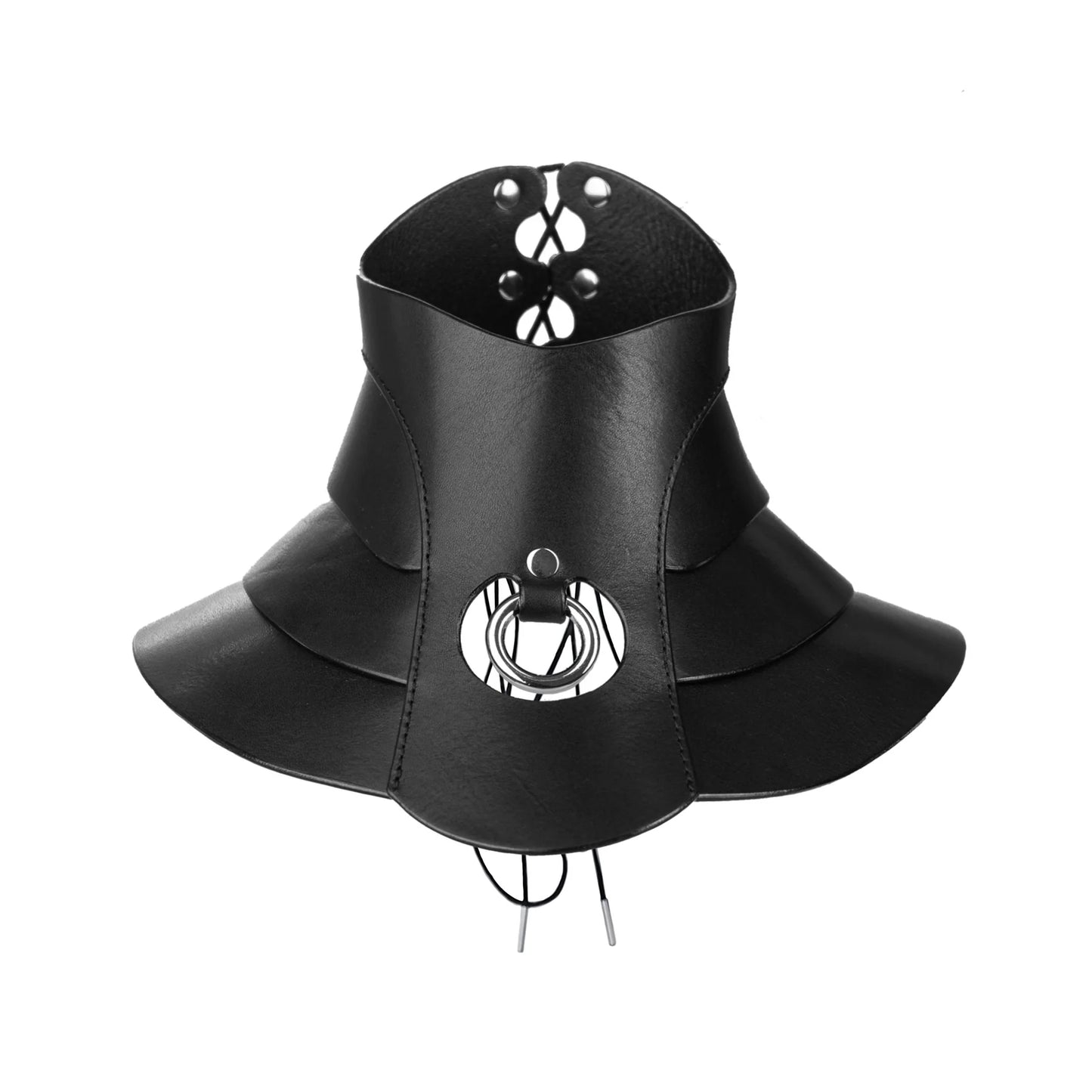 Leather Collar «Hold» red