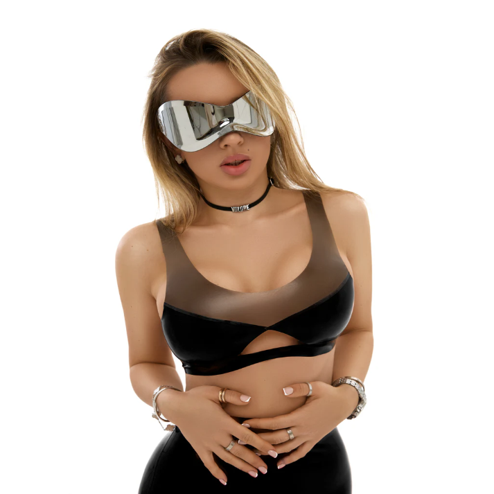 Latex "The Abyss" Top black