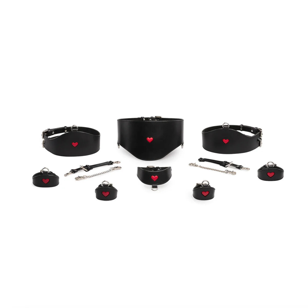 Leather Set «Love» red
