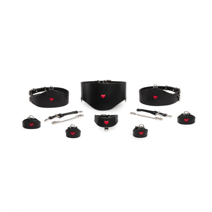 Leather Set «Love» red