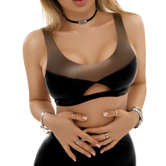 Latex "The Abyss" Top black
