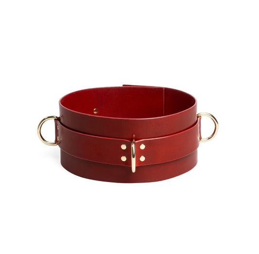 Leather Belt «Coven» red