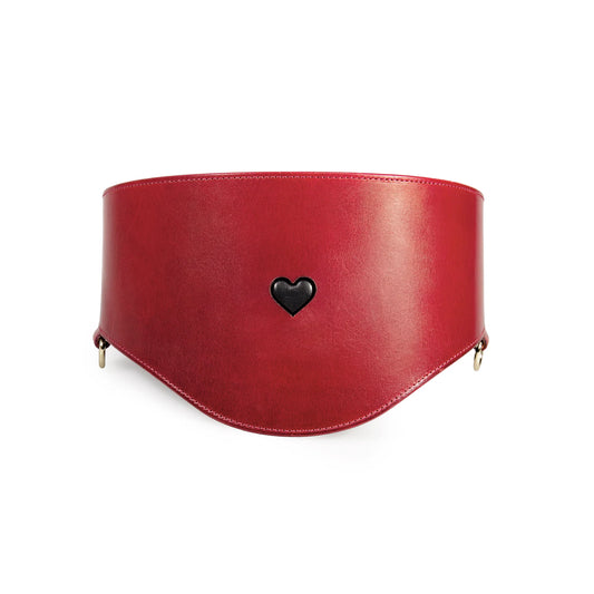 Leather Belt «Love» red