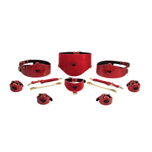 Leather Set «Love» red