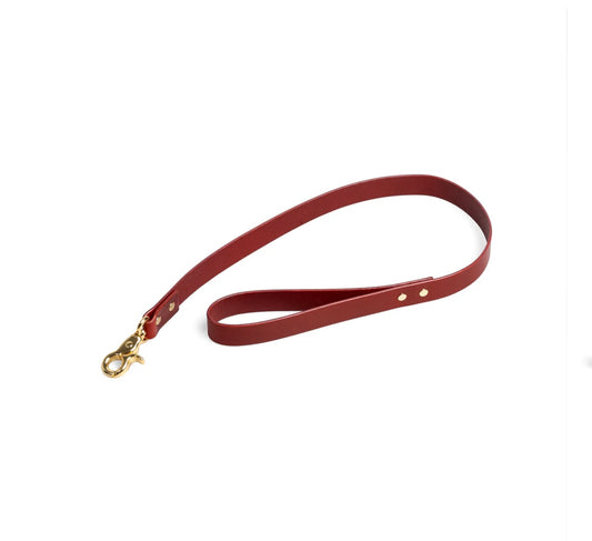 Leather Leash «Coven» red