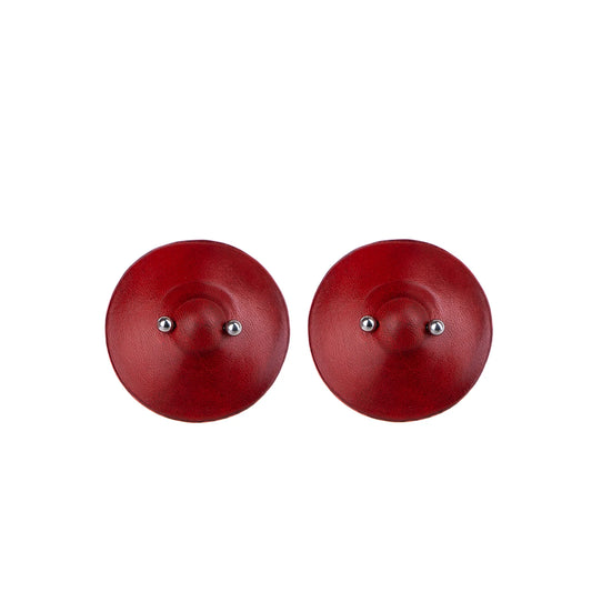 Leather Pasties «Pierced» red