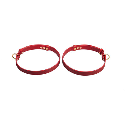 Leather Set «Obey» red