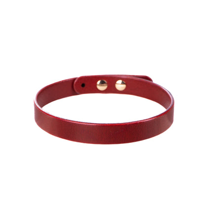 Leather Choker «Serica» red