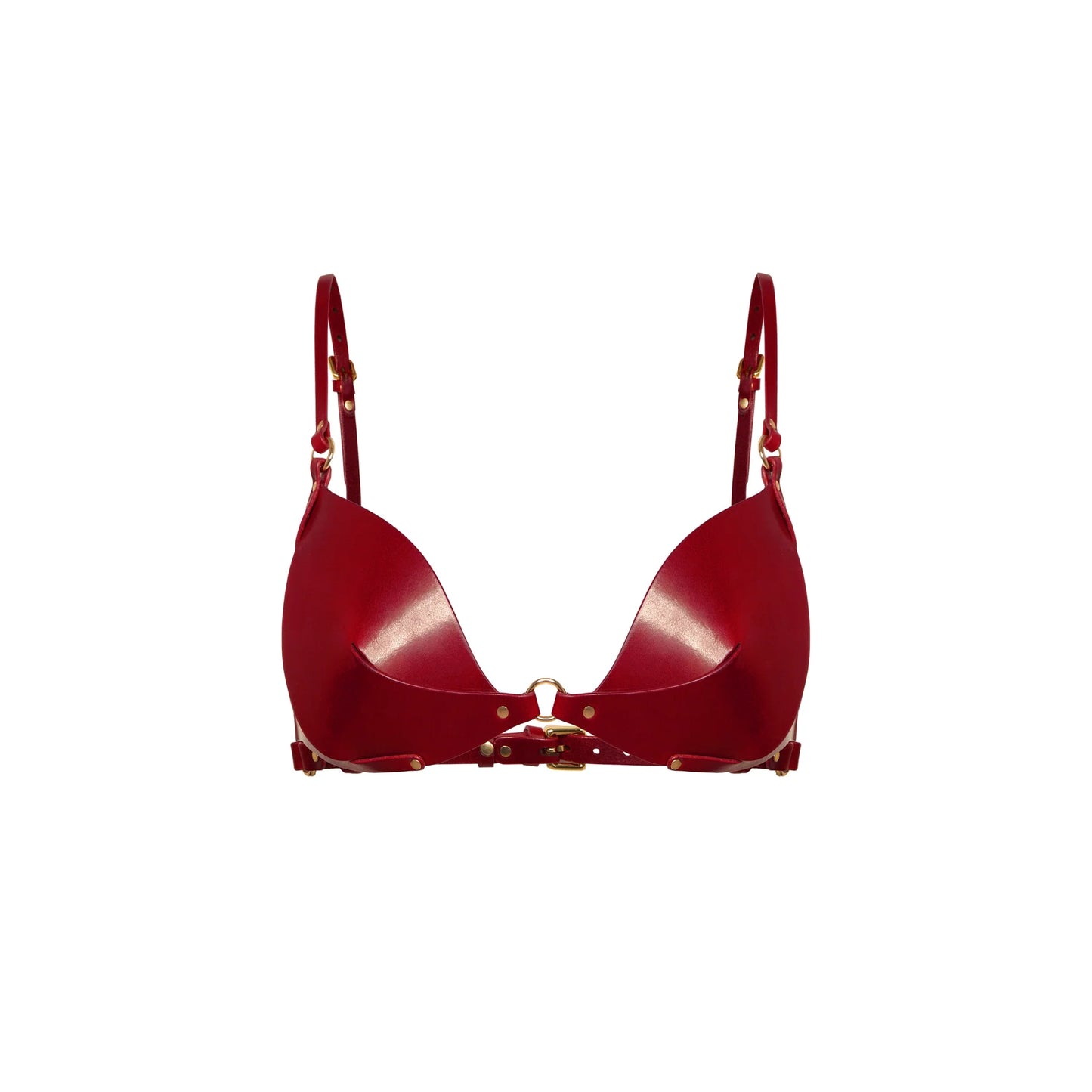 Leather Bra «Domina» red
