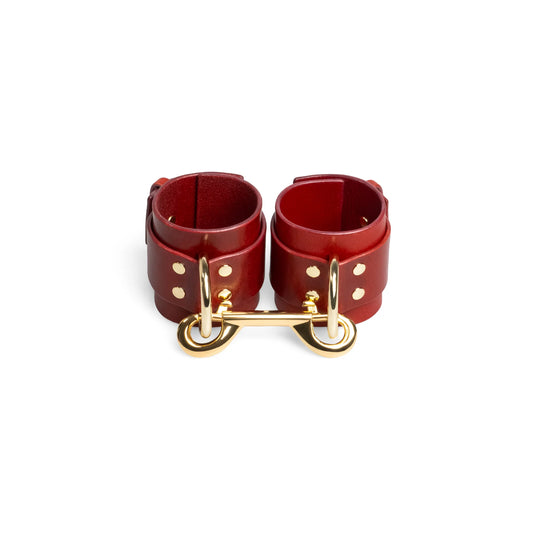 Leather Anklecuffs «Coven» red