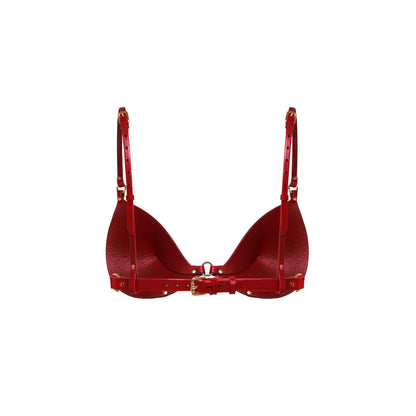 Leather Bra «Domina» red