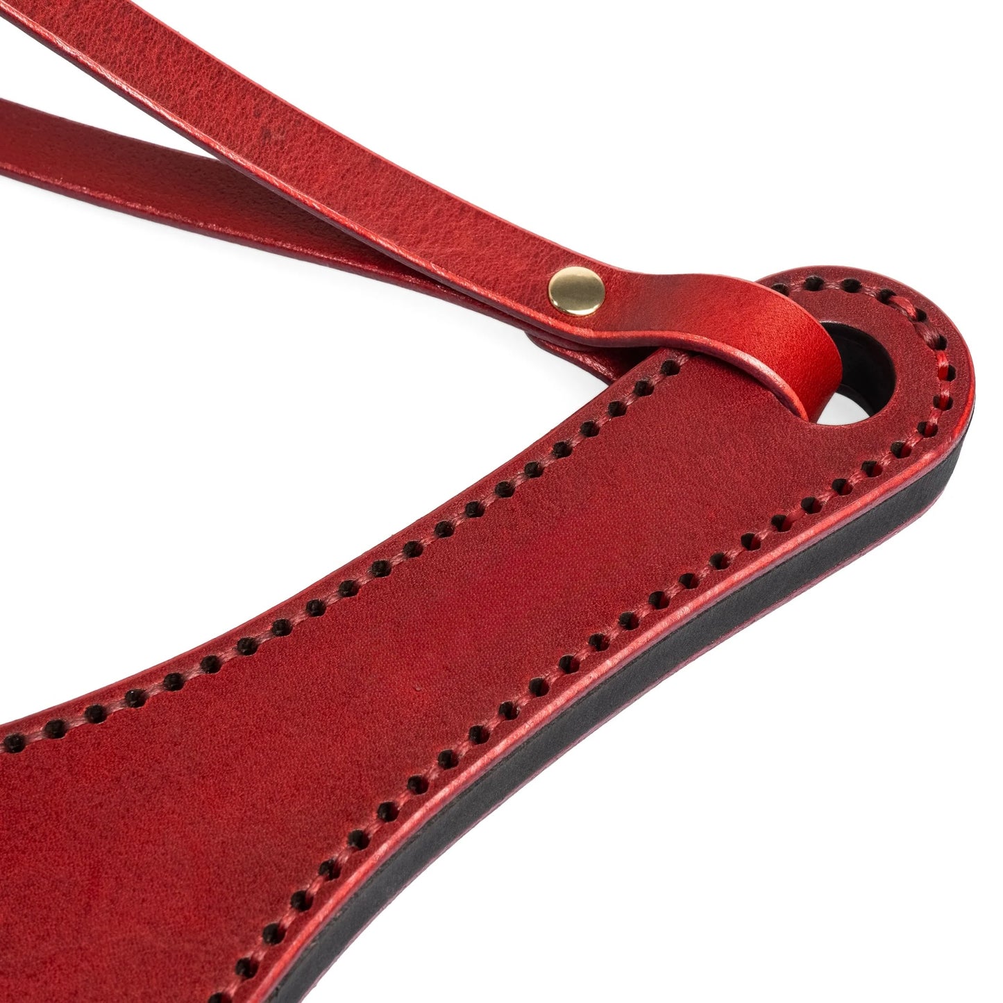 Leather Paddle «Obey» red
