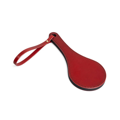 Leather Paddle «Obey» red