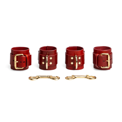 Leather Anklecuffs «Coven» black