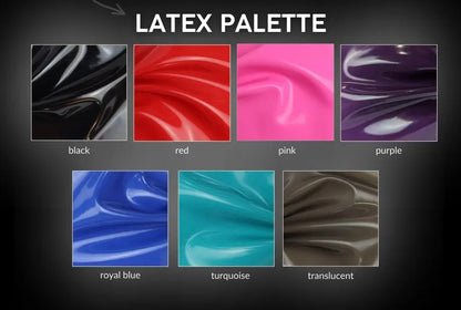 Latex Top “Obsidian” red