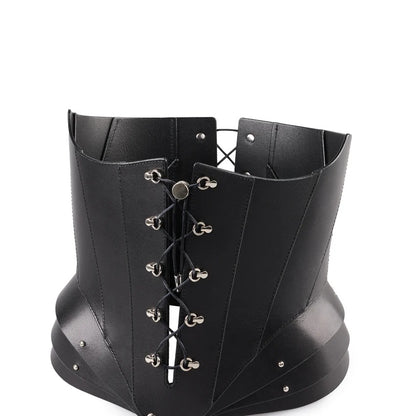 Leather Сorset "SpineX" black